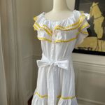 Lisa Marie Fernandez for Target Ric Rac Off The Shoulder Dress White Yellow XL Photo 2