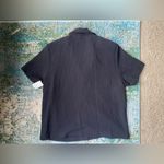 Vintage dead stock Lilly of California black button down bead blouse, size large Photo 7