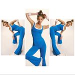 Free People  Good Karma Flared Onesie in Midatlantic XS/S Photo 2