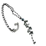 Blue and black beaded Y necklace Photo 9