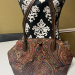 St. John’s Bay Vintage Paisley Hand Bag Brown Photo 0