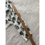 Hollister White Green Floral Top XS Smocked Peplum Milkmaid Boho Coquette Photo 11