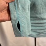 Athleta  Teal Long Sleeve Half Zip Running Top‎ Thumbholes Athletic Womens Medium Photo 1
