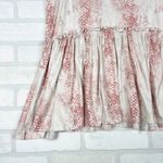 Peach Love California Snakeskin Print Ruffle Hem Tank Top Blouse Women's Small Photo 1