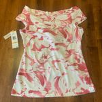 Jones New York NWT Top Small Dusty Pink and White Floral Blouse Sleeveless Fit Photo 5