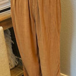 Free People  NWOT LINEN PLEATED PANTS SLOUCH HOBO HIPPIE BROWN SIZE SMALL Photo 0