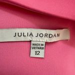 Julia Jordan V-Neck Tie Sheath Knee Length Dress Womens 12 Pink Bows Formal Chic Photo 14