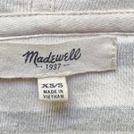 Madewell  Elise Embroidered Sailor Short Sleeve Hoodie V-Neck Women’s XS COASTAL Photo 9