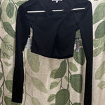 HYFVE Black Long Sleeve Crop Top Photo 0