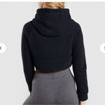 Gymshark Black Cropped Crest Hoodie Long Sleeve Sweatshirt Size Medium Photo 1