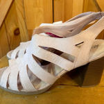 dexflex comfort  Block Heel Sandals Faux Suede Open Toe NWT Shoes Size 11 Read Photo 0