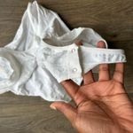 Free People Intimately  White Stretch Eyelet Sleeveless Bodysuit Size M/L Photo 3