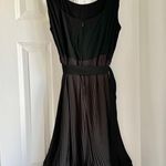 NWOT HVN Suki Feather Trim Belted Dress Black Size 16 Photo 6