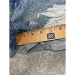 American Eagle  Jean Mom Shorts Womens Size 6 Blue Distressed Roll Cuff High Rise Photo 8