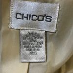 Chico's Womens Blazer Jacket Beige Gold Paisley Pattern Size 3 Photo 4