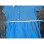 VTG Bridge Sports Wear Denim Dress Women Medium Cottage 90s Prairie Peasant Flaw Blue Photo 7