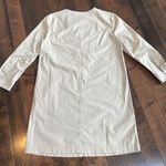 Theory  Jullitah B Split-Front Poplin Tunic Dress 3/4 Sleeve Tan Neutral Size 2 Photo 8
