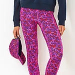 Lilly Pulitzer NWT  Luxletic Weekender High Rise Midi Leggings Star searching XL Photo 0