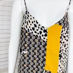 Topshop Patchwork Floral Animal Print Crepe Romper Yellow Black 6 Photo 6