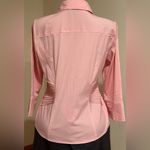 Dress Barn  Light Pink Button Up Collar Long Sleeves. Pin Tuck Pleated Sides Sz L Photo 6
