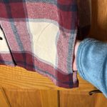 HFX Women’s Plaid Flannel Shirt Jacket Red Snap Button Size Large Oversized Photo 1