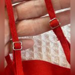 Forever 21  red flirty retro short linen romper with adjustable straps NWT medium Photo 4