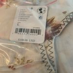 Free People Camilla Printed Blouse NWT Ivory strawberry boho Large Photo 5