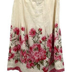 J Jill Womens Side Zip Floral‎ Pleated Linen A Photo 0