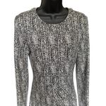 Stella McCartney  Wool Blend Asymmetric Houndstooth‎ Dress Sz 42 Long Sleeve Photo 3