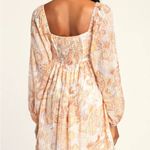 Lulus NWT  Radiant Suggestion Paisley Babydoll Dress Size Large Photo 3