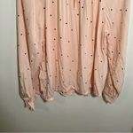 Levi's Levi’s Blouse Light Pink Black Polka Dots Long Sleeve L Photo 9