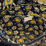 Vera Bradley Ellie Blue Tote Bag Purse Vintage, Blue Yellow White Paisley Photo 4