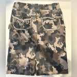Diesel Khaki Gray Black Camo Camouflage Print Twill Utility Pencil Skirt Size 27 Photo 1