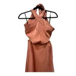 MINK PINK  FINLAY HALTER GOWN WITH SPLIT CLAY color, size Small NWT Photo 6