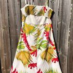 House of Harlow  Linen-Blend Tropical MIDI A-Line Beaded Tassels Dress  sz S Photo 4