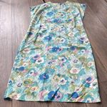 Handmade Vintage 1960’s blue floral dress cap sleeve midi length stunning Photo 0