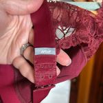 Aerie Lace Bralette in Burgundy Size Medium Photo 2