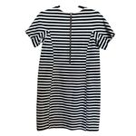 J Crew Sheath Dress Womens XS Black White Stripe Short Sleeve Stretch Photo 5