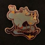 Disney Aladdin vintage lapel pin featuring Genie, Aladdin and Jasmine Photo 0