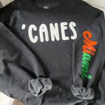 Miami Hurricanes oversized Medium crewneck sweatshirt fit. Brand new. Gray Photo 3