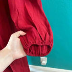 Reformation  Lawrence One Shoulder Midi Dress Crimson Red Slit Cocktail Size 12 Photo 4