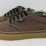 Vans  Atwood Brown Canvas Low Lace-Up Skate Shoes Gum Soles M6.5/W8 Photo 0