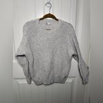 Hollister Light Gray Cable-knit Crewneck Sweater Photo 1