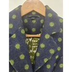 Boden Blazer British Tweed US 4 UK 8 Blue Green Dots 100% Wool Elbow Patch Photo 1