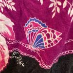 Free People Vintage  Y2K Butterfly Floral Boho Black & Pink Women's Top Size XS Photo 4