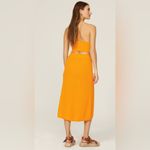 Rag and Bone Soleil Ribbed Knit Skirt Orange Yellow Bright Marigold Tangerine sz L Photo 3