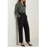 FAVORITE DAUGHTER The Take Me Seriously Long Sleeve Satin Top, Serpiente, Medium Black Photo 5