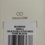 CALIA size small double scoop neck pure black dress wicking odor control casual Photo 9