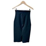 Commando  Pull On Back Slit Pencil Midi Skirt Black Medium M Photo 5