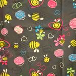 Zoe + Chloe Womens Scrubs Scrub Top Shirt S Bust 38” Dark Gray Bees Hearts Bee Photo 2